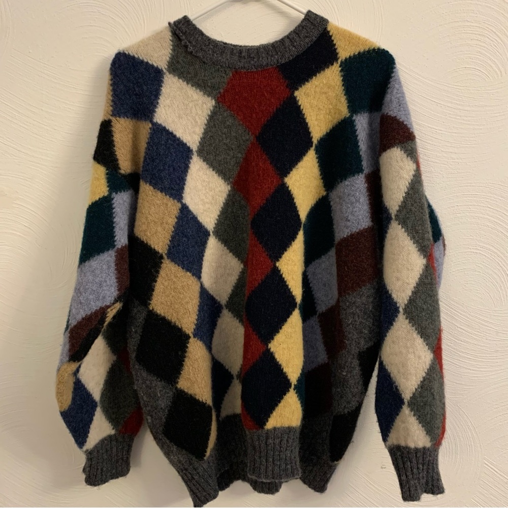 Quilted Wool Sweater